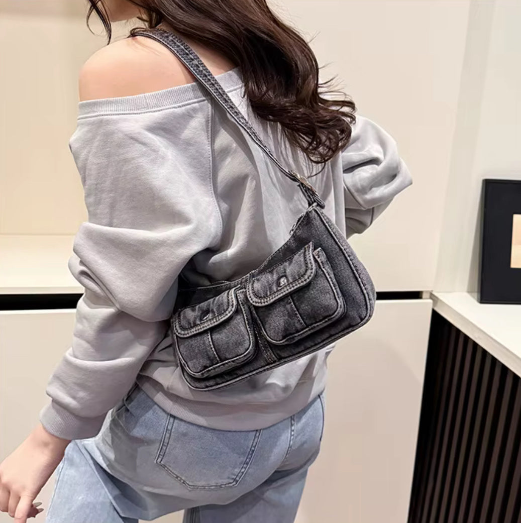 LÉMORIA – Vintage Denim Shoulder Bag