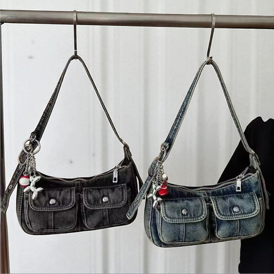 LÉMORIA – Vintage Denim Shoulder Bag