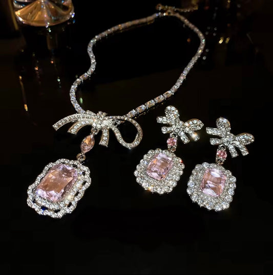 LÉMORIA – Luxe Bow Crystal Jewelry Set